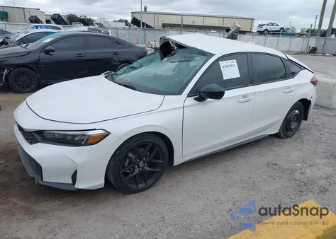 2025 Honda Civic Sedan Sport из США, поврежденный, VIN 19XFL2H85SE018415